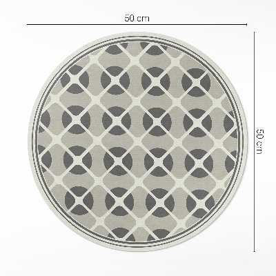 Vinyl vloerkleed rond Minimalistisch mozaïek van geometrische vormen