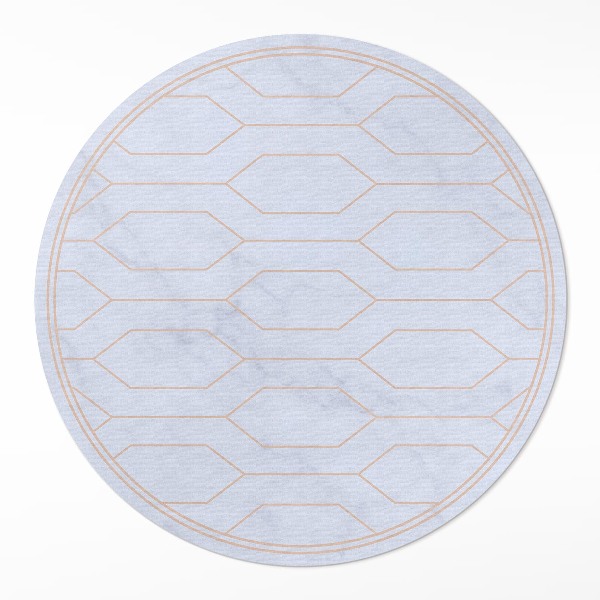 Pvc mat rond Lineair patroon op marmer