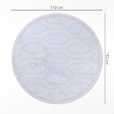 Pvc mat rond Lineair patroon op marmer