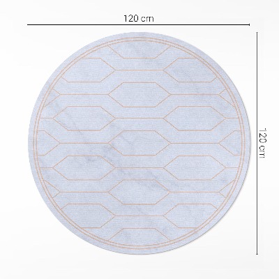 Pvc mat rond Lineair patroon op marmer