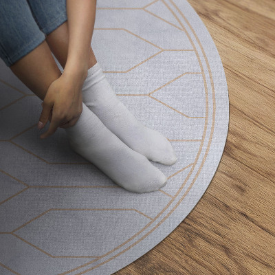 Pvc mat rond Lineair patroon op marmer