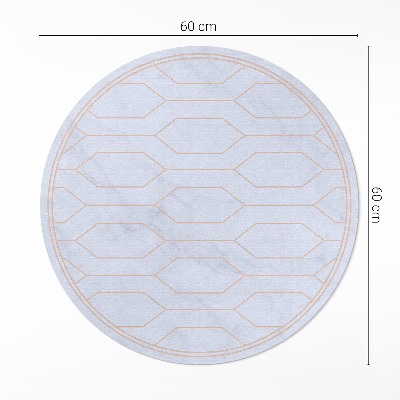 Pvc mat rond Lineair patroon op marmer