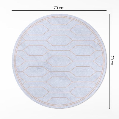 Pvc mat rond Lineair patroon op marmer