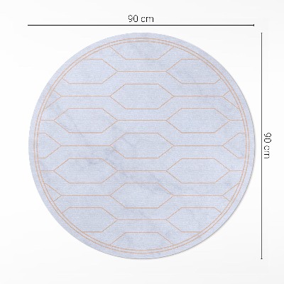Pvc mat rond Lineair patroon op marmer