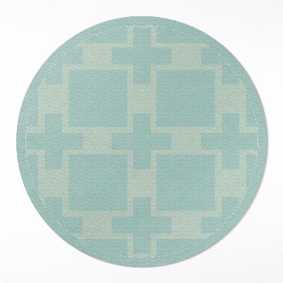 Rond pvc tapijt Plussen en vierkanten abstractie