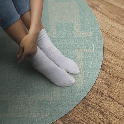 Rond pvc tapijt Plussen en vierkanten abstractie