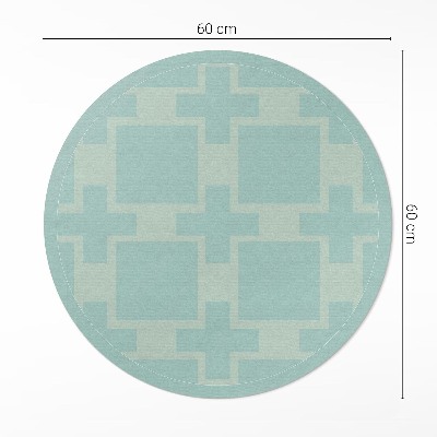 Rond pvc tapijt Plussen en vierkanten abstractie