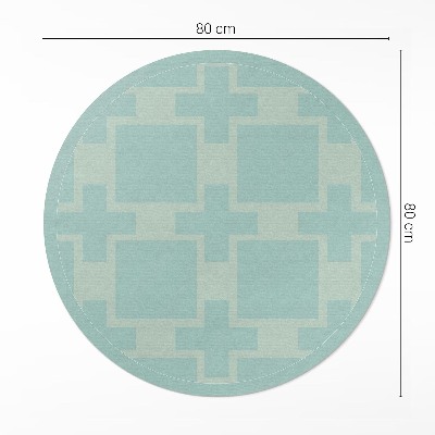 Rond pvc tapijt Plussen en vierkanten abstractie