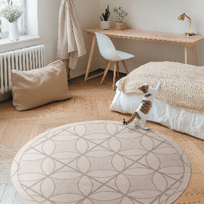 Vinyl vloerkleed rond Elegant minimalistisch decoratief patroon