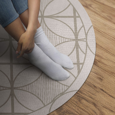 Vinyl vloerkleed rond Elegant minimalistisch decoratief patroon