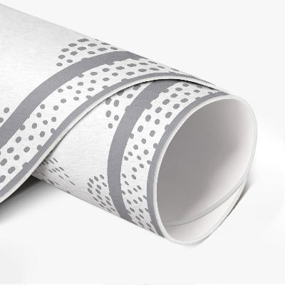 Vinyl vloerkleed rond Een compositie van donkere bladeren met stippen