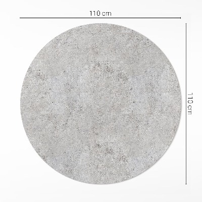 Pvc mat rond Ruwe steen industrieel beton