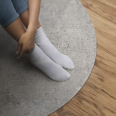 Pvc mat rond Ruwe steen industrieel beton