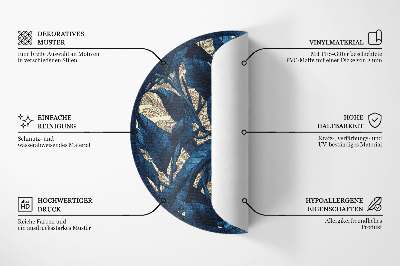 Vinyl vloerkleed rond Ruiten gemaakt van lijnen