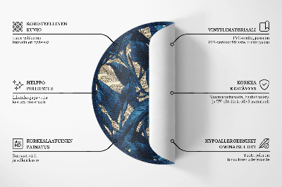 Vinyl vloerkleed rond Ruiten gemaakt van lijnen