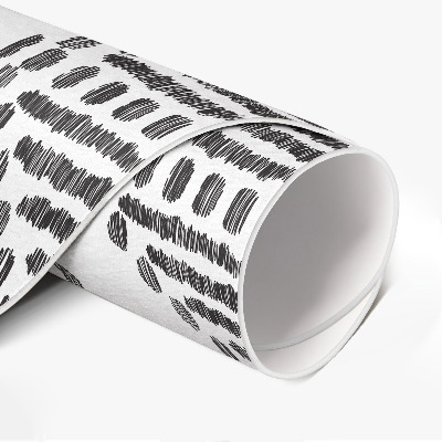 Vinyl vloerkleed rond Ruiten gemaakt van lijnen