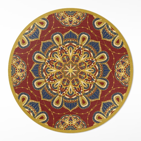 Pvc mat rond Rijkelijk versierd mandala oosters patroon