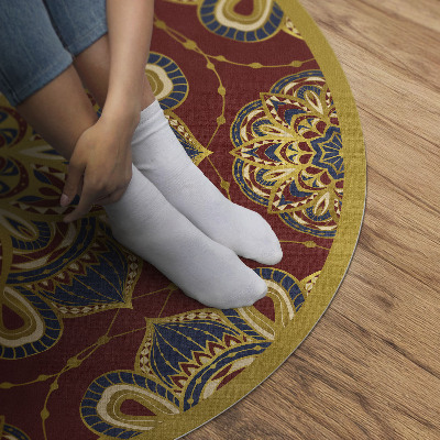 Pvc mat rond Rijkelijk versierd mandala oosters patroon