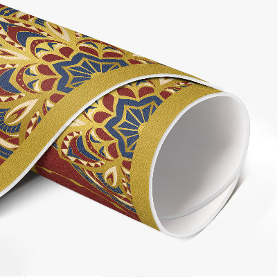 Pvc mat rond Rijkelijk versierd mandala oosters patroon