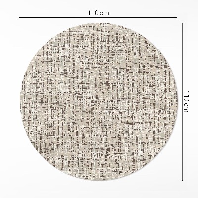 Vinyl vloerkleed rond Imitatiestof in boho-stijl