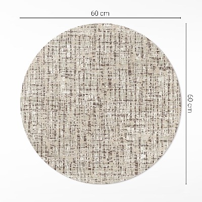 Vinyl vloerkleed rond Imitatiestof in boho-stijl