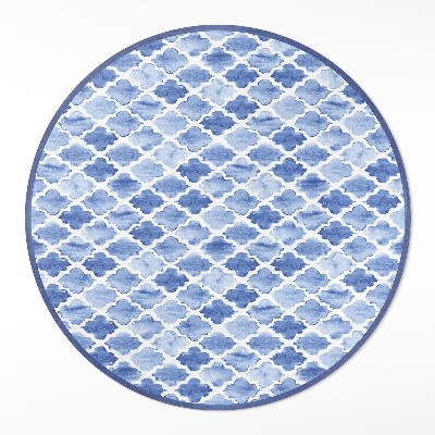 Pvc mat rond Mediterrane mozaïek aquareltegels