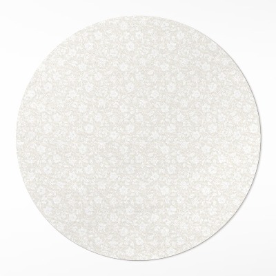Vinyl vloerkleed rond Kleine, delicate boho-wilde bloemen