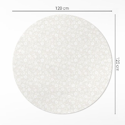 Vinyl vloerkleed rond Kleine, delicate boho-wilde bloemen