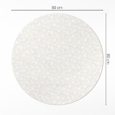Vinyl vloerkleed rond Kleine, delicate boho-wilde bloemen