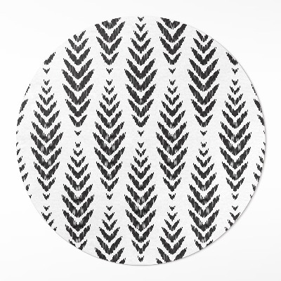 Rond pvc tapijt Visgraatmotief boho plantenmotief