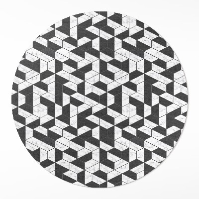 Pvc mat rond Modieus stenen mozaïek met marmer