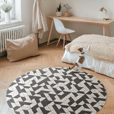 Pvc mat rond Modieus stenen mozaïek met marmer