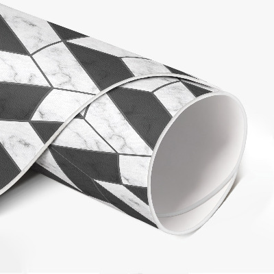 Pvc mat rond Modieus stenen mozaïek met marmer