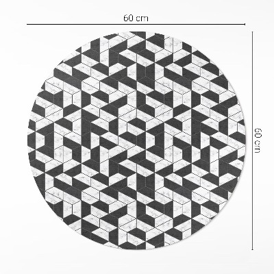 Pvc mat rond Modieus stenen mozaïek met marmer