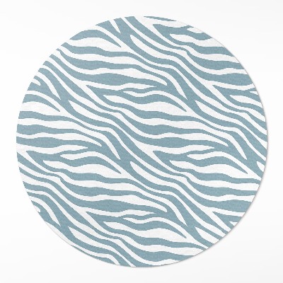 Vinyl vloerkleed rond Abstracte boho-golven in pastelblauw