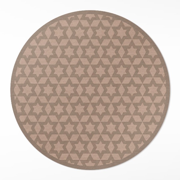 Vinyl vloerkleed rond Regelmatig sterren decoratief patroon