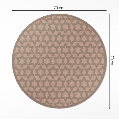 Vinyl vloerkleed rond Regelmatig sterren decoratief patroon