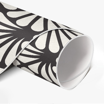 Pvc mat rond Geometrie ginkgo bladeren artdeco glamour