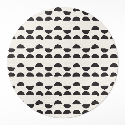 Vinyl vloerkleed rond Onregelmatig halve manen boho-patroon