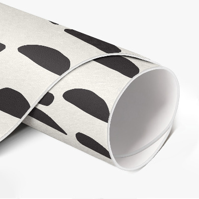 Vinyl vloerkleed rond Onregelmatig halve manen boho-patroon