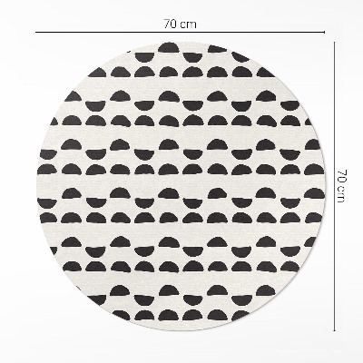 Vinyl vloerkleed rond Onregelmatig halve manen boho-patroon