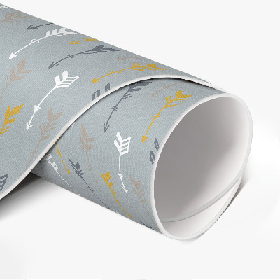 Pvc mat rond Boho Indiaas pijlen delicaat patroon