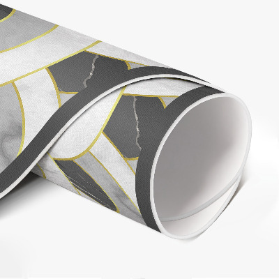 Rond pvc tapijt Steen schubben marmer regelmatig patroon