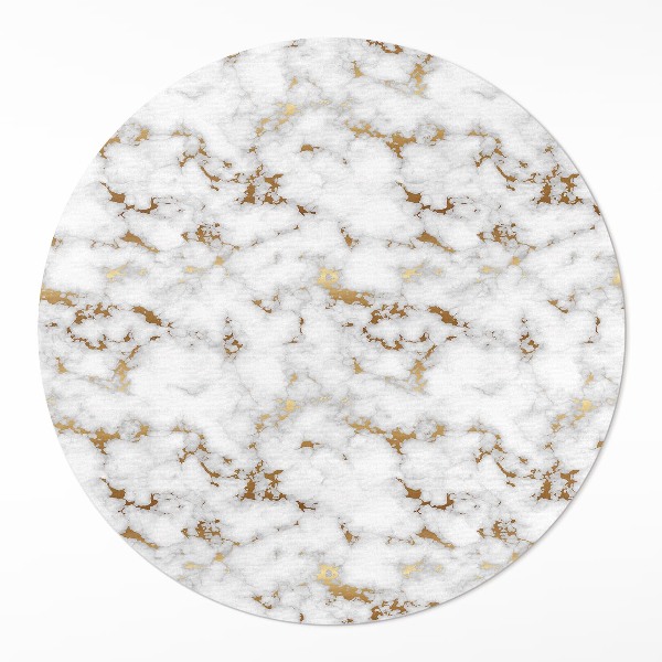 Pvc mat rond Licht marmer, een modieuze steen