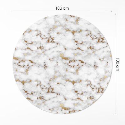 Pvc mat rond Licht marmer, een modieuze steen