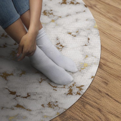 Pvc mat rond Licht marmer, een modieuze steen