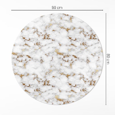 Pvc mat rond Licht marmer, een modieuze steen