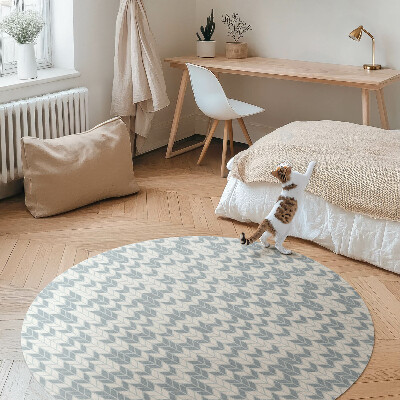 Vinyl vloerkleed rond Boho Indiaas pijlpatroon