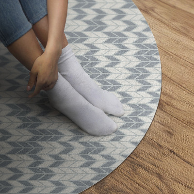 Vinyl vloerkleed rond Boho Indiaas pijlpatroon