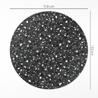 Rond pvc tapijt Donker decoratief steengoed